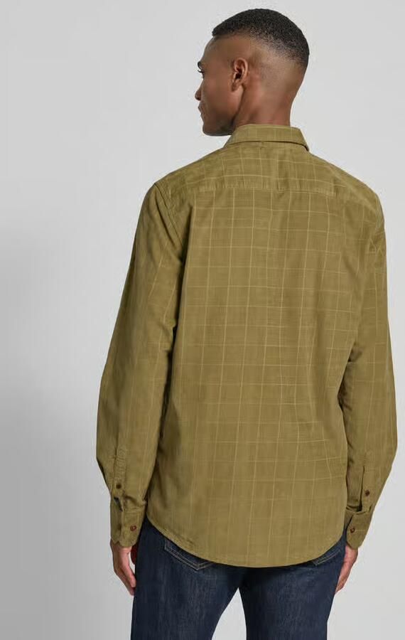 Lerros Regular fit vrijetijdsoverhemd van corduroy met kentkraag