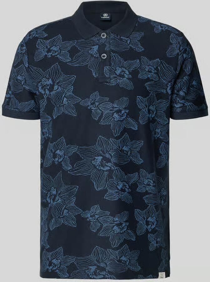 Lerros slim fit poloshirt met allover bloemenprint - Foto 2