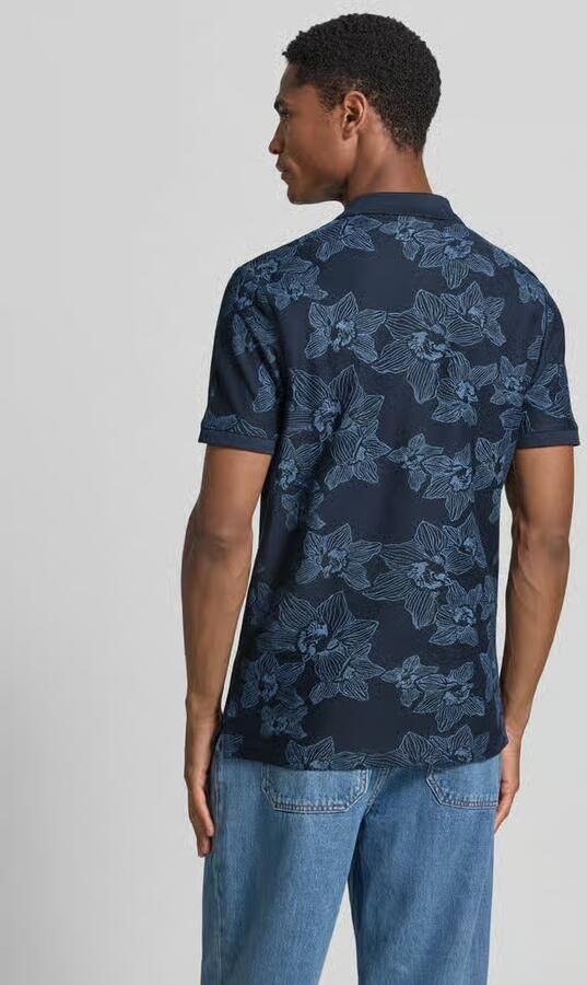 Lerros slim fit poloshirt met allover bloemenprint - Foto 2