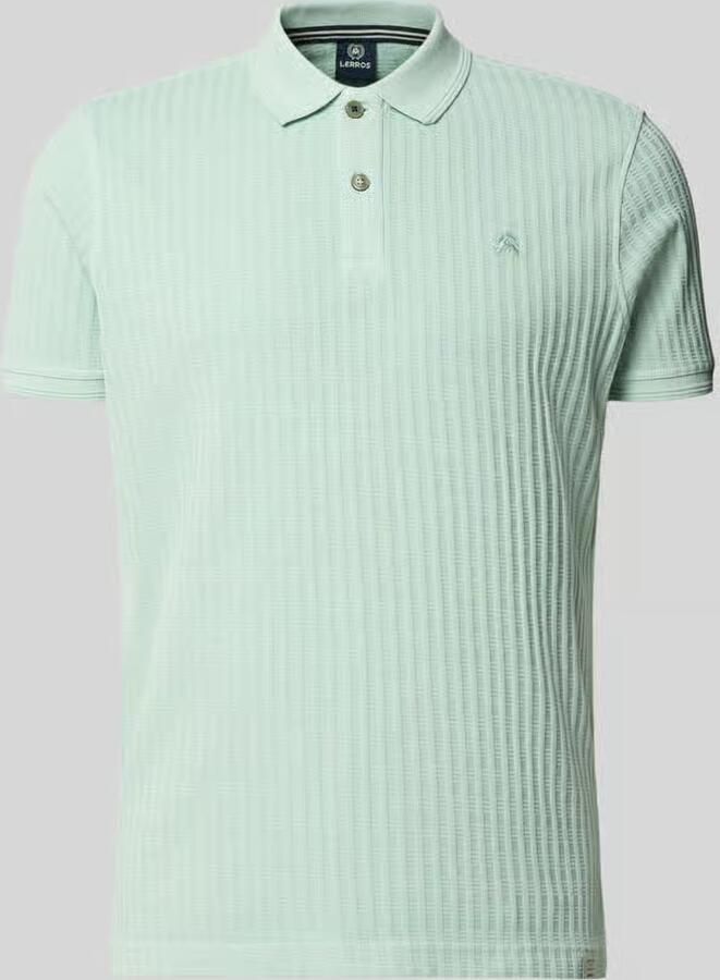 Lerros slim fit poloshirt met gestikt logo - Foto 2