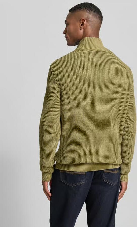 Lerros Slim fit schipperstrui in gebreide look