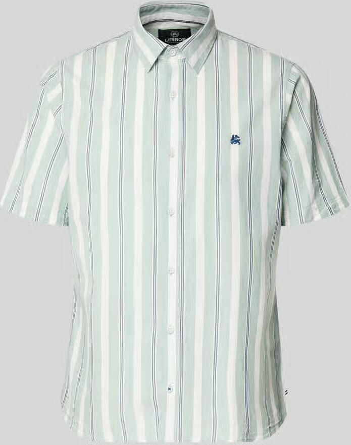Lerros slim fit vrijetijdsoverhemd met gestikt logo - Foto 2