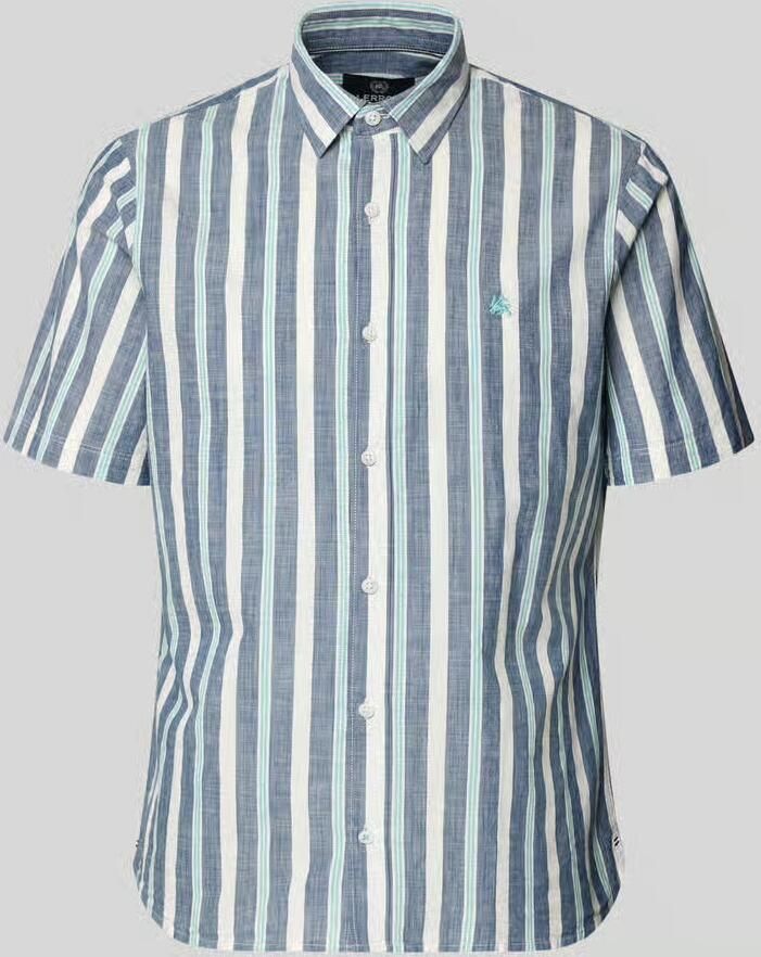 Lerros slim fit vrijetijdsoverhemd met gestikt logo - Foto 2
