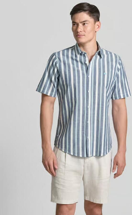 Lerros slim fit vrijetijdsoverhemd met gestikt logo - Foto 4