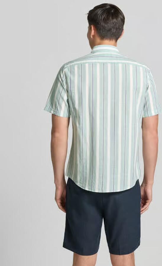 Lerros slim fit vrijetijdsoverhemd met gestikt logo - Foto 3