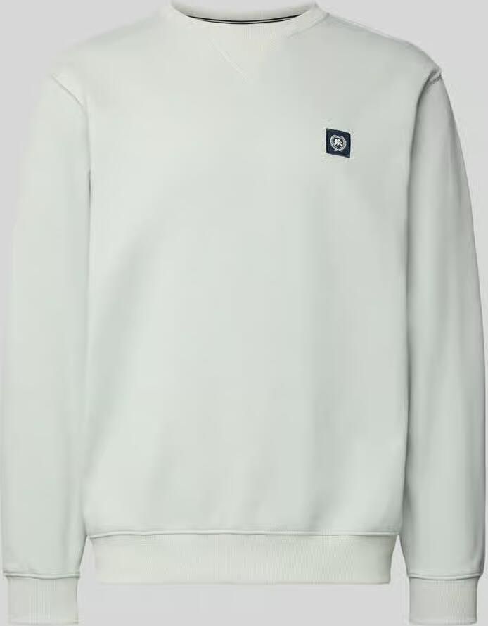 Lerros Sweatshirt met ronde hals en labelpatch