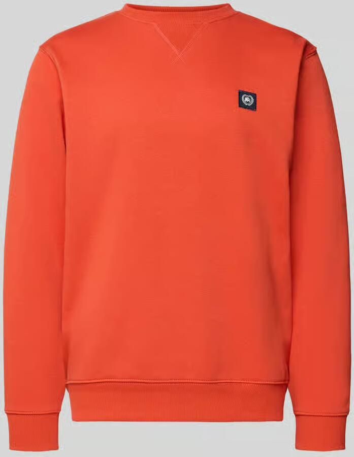Lerros Sweatshirt met ronde hals en labelpatch