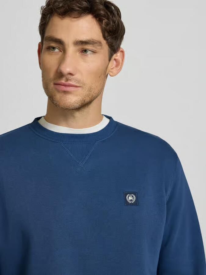 Lerros Sweatshirt met ronde hals en labelpatch - Foto 2