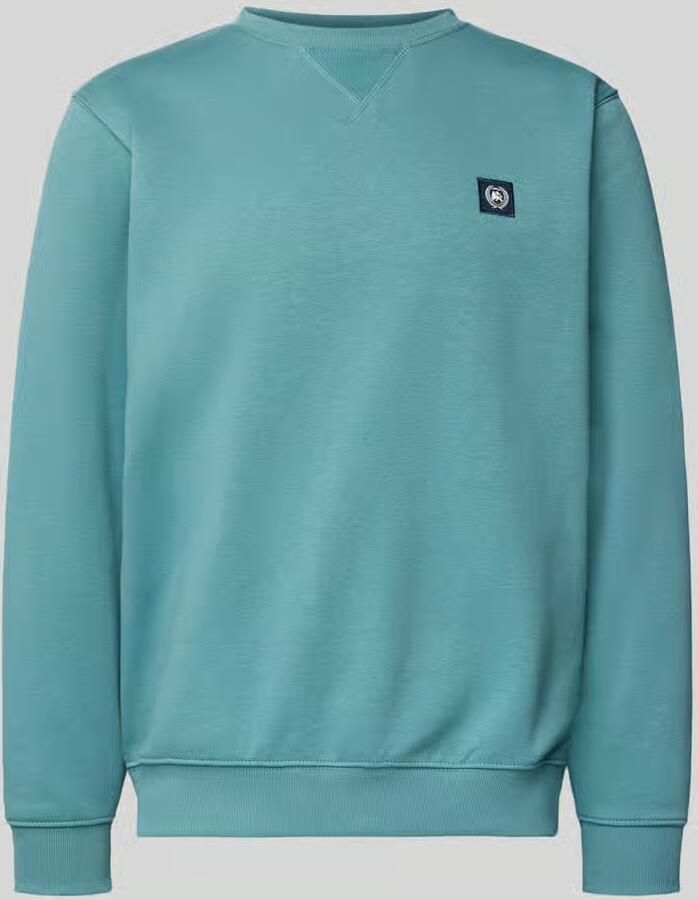 Lerros Sweatshirt met ronde hals en labelpatch