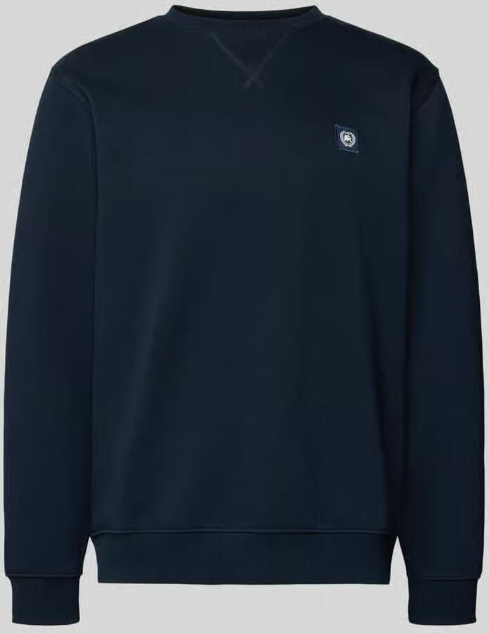 Lerros Sweatshirt met ronde hals en labelpatch