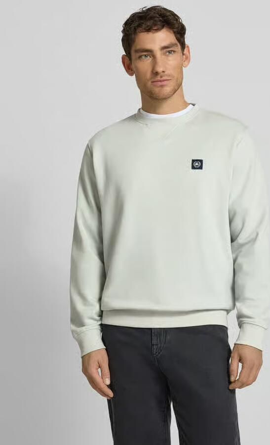 Lerros Sweatshirt met ronde hals en labelpatch - Foto 6