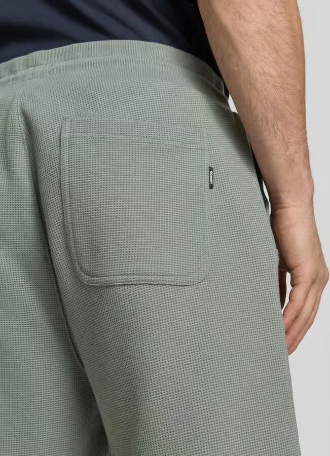 Lerros Sweatshorts met structuurpatroon en tunnelkoord
