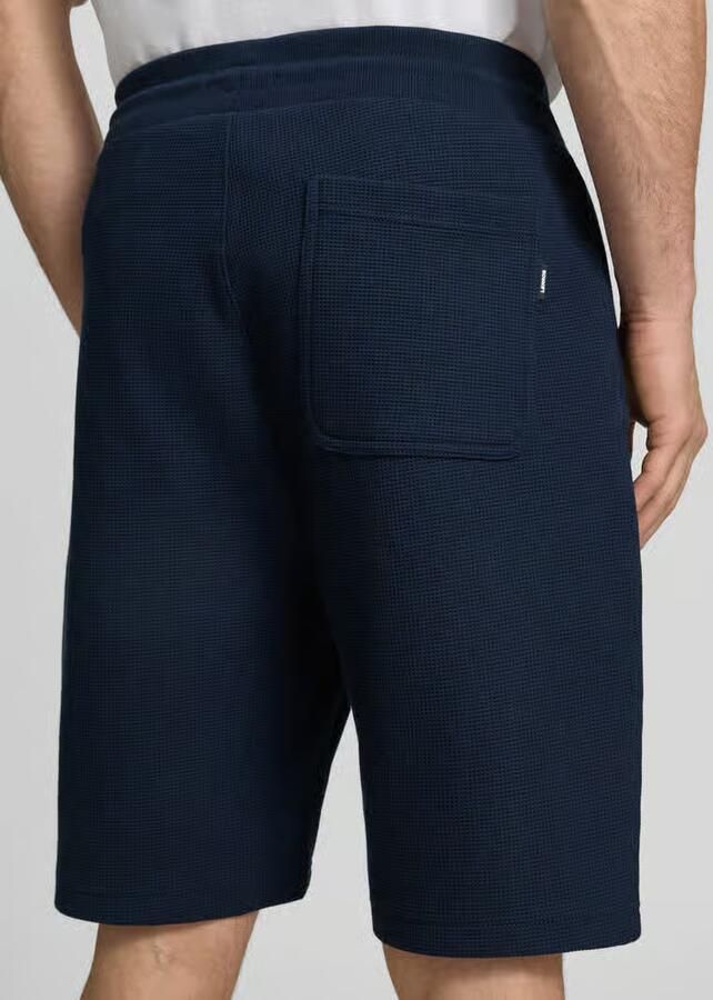 Lerros Sweatshorts met structuurpatroon en tunnelkoord