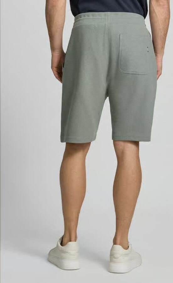 Lerros Sweatshorts met structuurpatroon en tunnelkoord - Foto 4