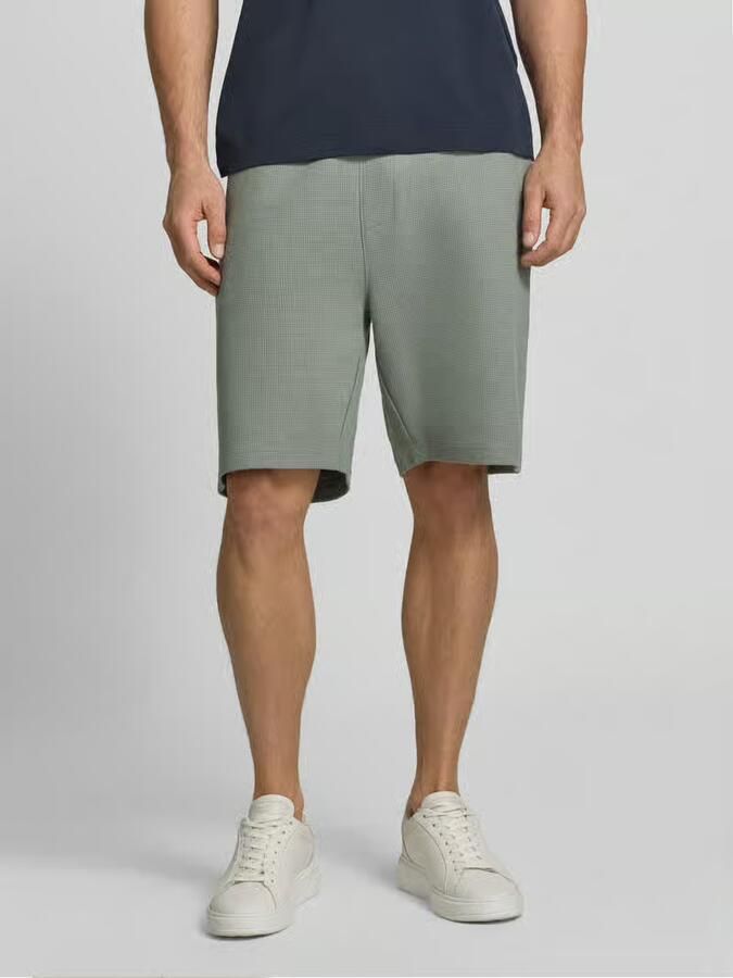 Lerros Sweatshorts met structuurpatroon en tunnelkoord - Foto 2