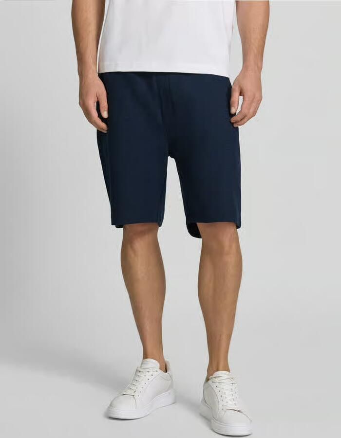 Lerros Sweatshorts met structuurpatroon en tunnelkoord - Foto 2