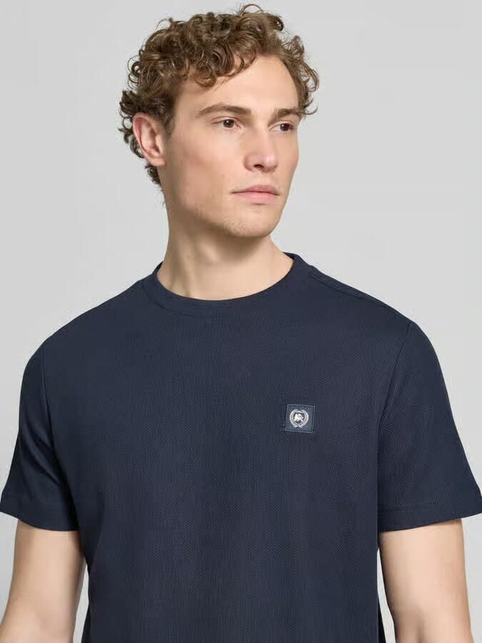 Lerros t-shirt met labelpatch en ronde hals - Foto 3