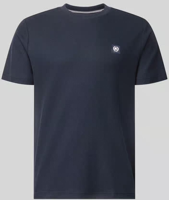 Lerros t-shirt met labelpatch en ronde hals - Foto 4