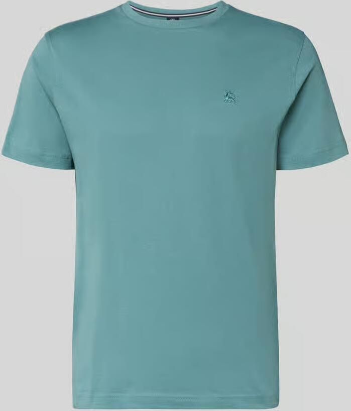 Lerros T-shirt met labelstitching