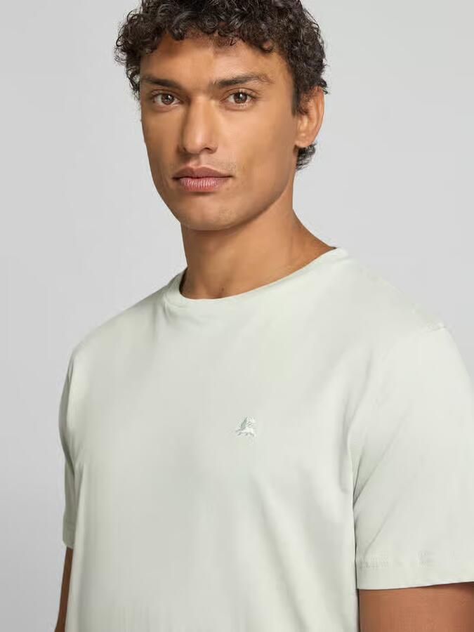 Lerros T-shirt met labelstitching - Foto 2