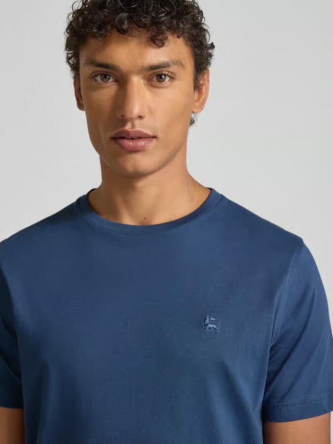 Lerros T-shirt met labelstitching - Foto 2