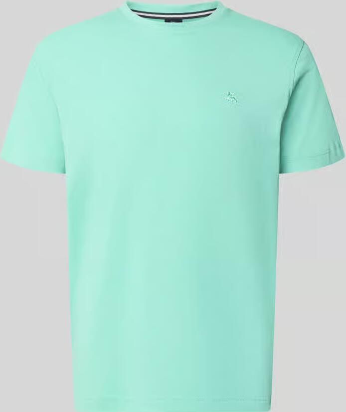 Lerros T-shirt met ronde hals en Gestikt logo - Foto 2