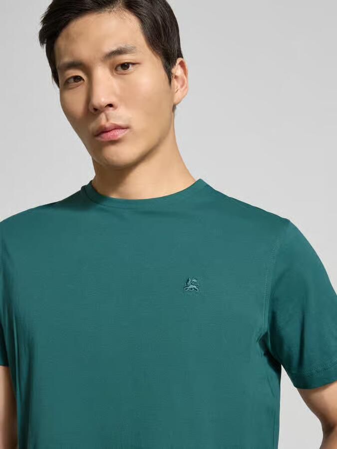 Lerros T-shirt met ronde hals en Gestikt logo - Foto 3