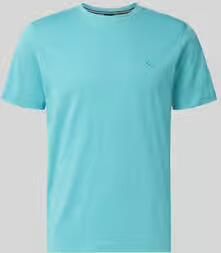 Lerros T-shirt met ronde hals en Gestikt logo