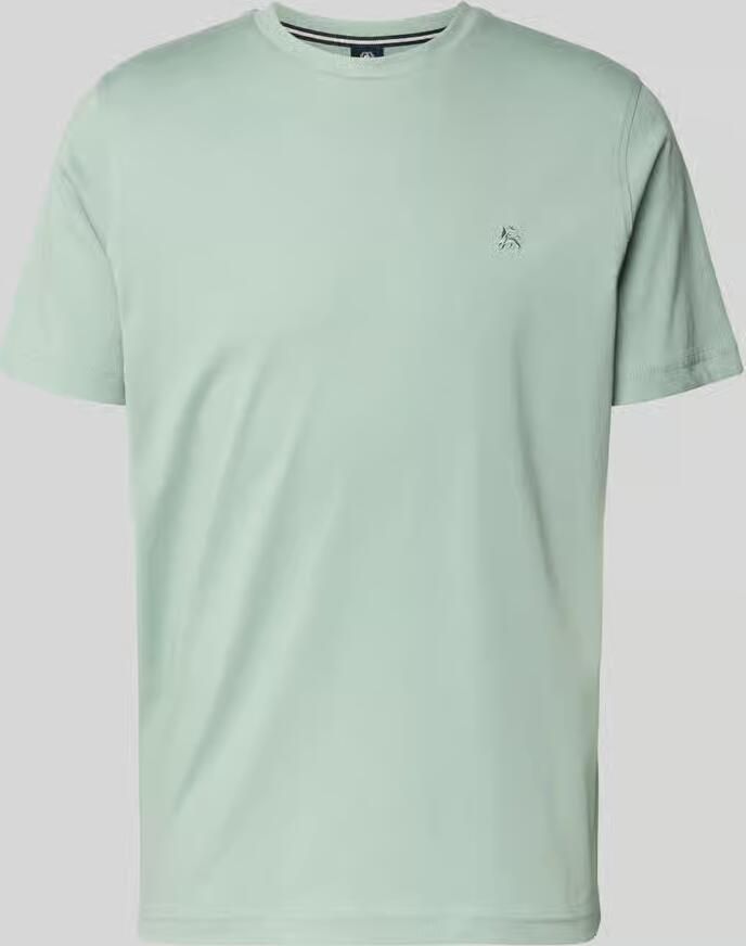 Lerros T-shirt met ronde hals en Gestikt logo - Foto 2