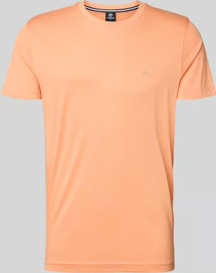 Lerros T-shirt met ronde hals en Gestikt logo - Foto 3