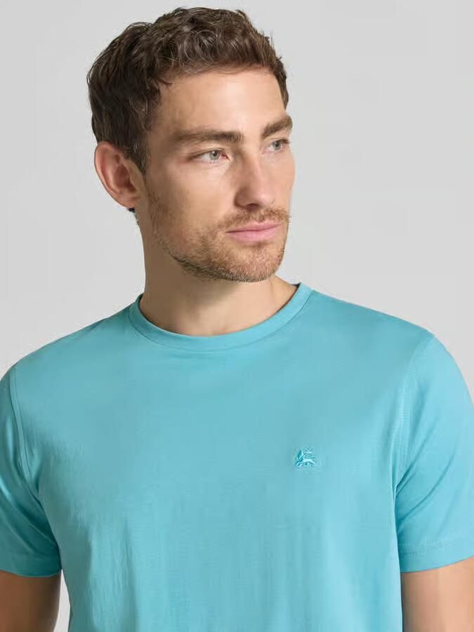 Lerros T-shirt met ronde hals en Gestikt logo - Foto 2