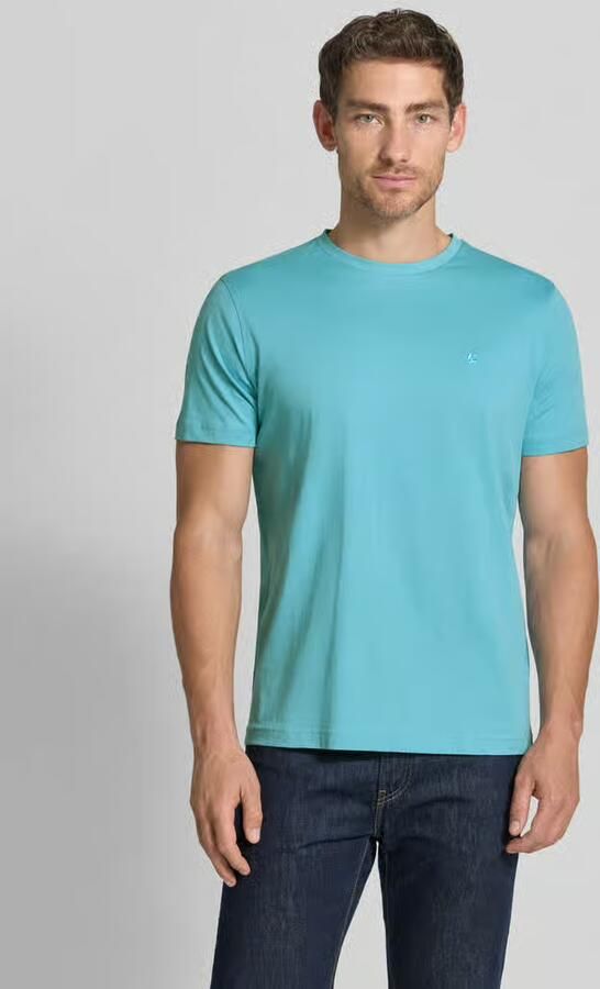 Lerros T-shirt met ronde hals en Gestikt logo - Foto 3