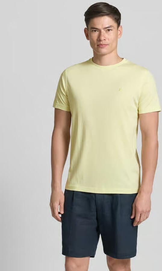 Lerros T-shirt met ronde hals en Gestikt logo - Foto 4