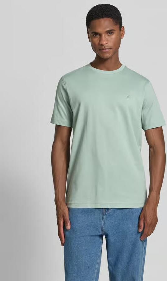 Lerros T-shirt met ronde hals en Gestikt logo - Foto 3