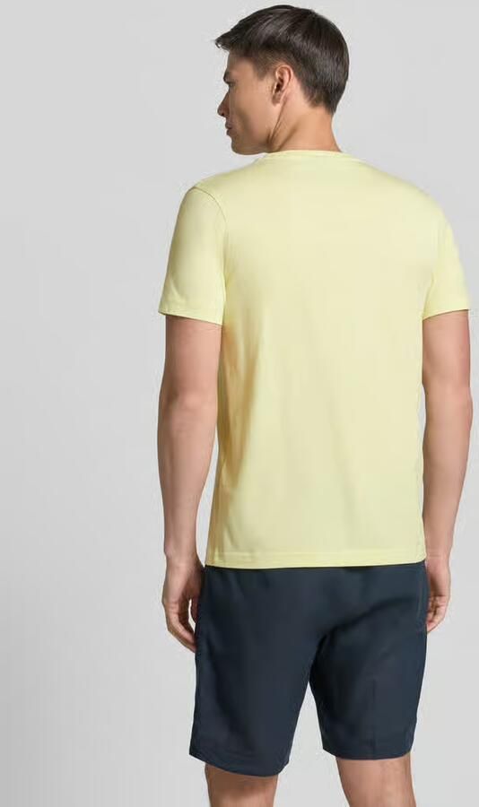 Lerros T-shirt met ronde hals en Gestikt logo