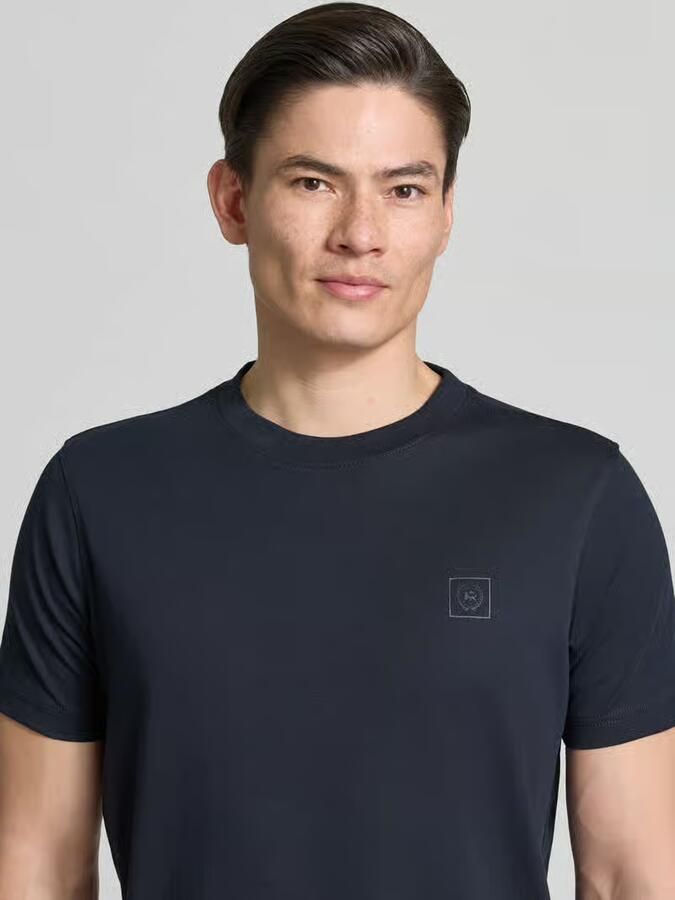 Lerros T-shirt met ronde hals en logoprint