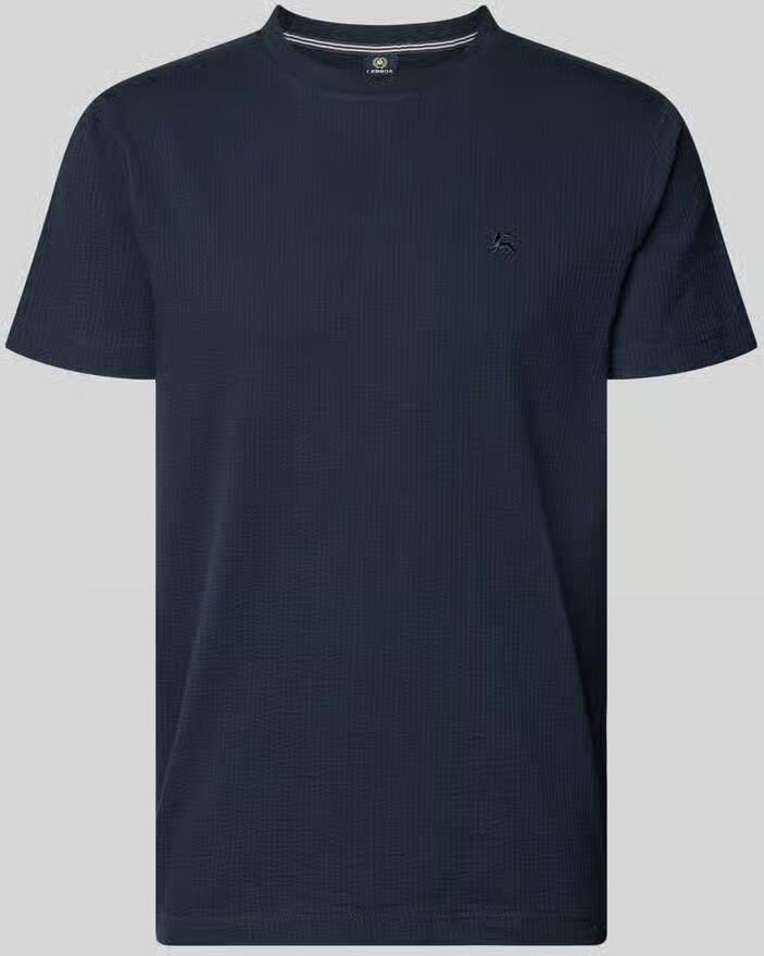 Lerros T-shirt met structuurpatroon en gestikt logo - Foto 2