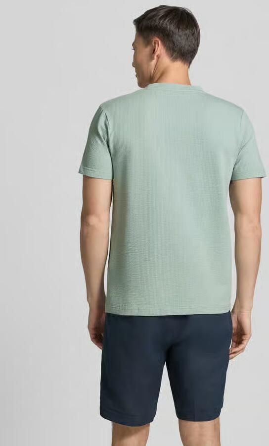 Lerros T-shirt met structuurpatroon en gestikt logo - Foto 5