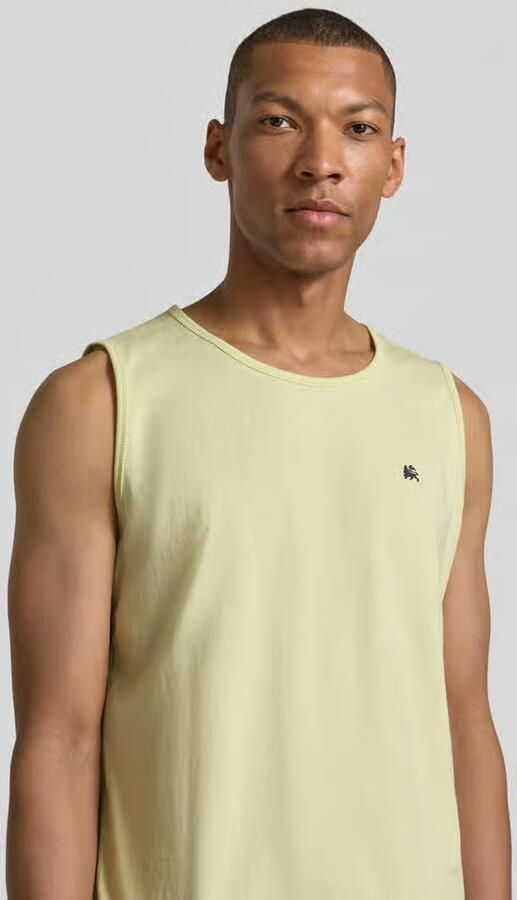 Lerros Tanktop met ronde hals en logoprint