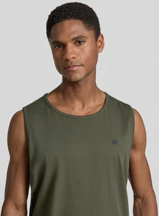 Lerros Tanktop met ronde hals en logoprint