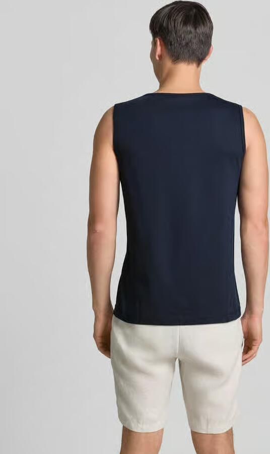 Lerros Tanktop met ronde hals en logoprint