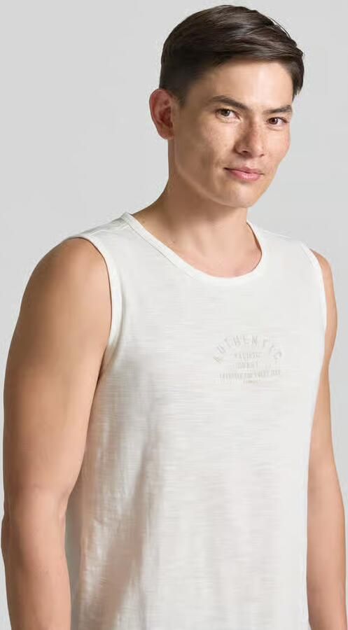 Lerros Tanktop met statementprint en ronde hals
