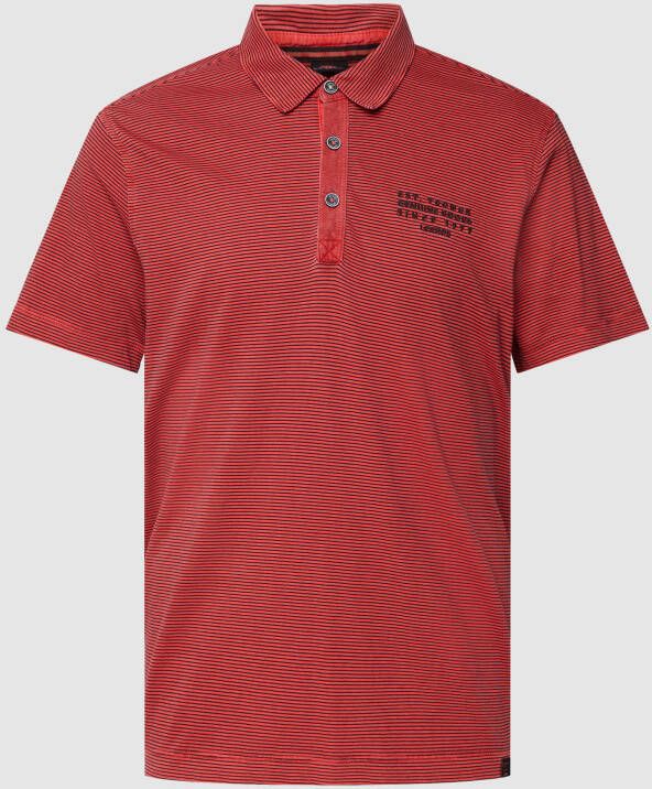 Lerros Poloshirt met knoopsluiting en labeldetail