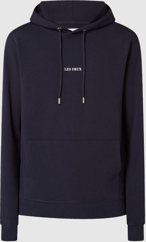 Les Deux Lens Hoodie Sweatshirt Blauw Heren
