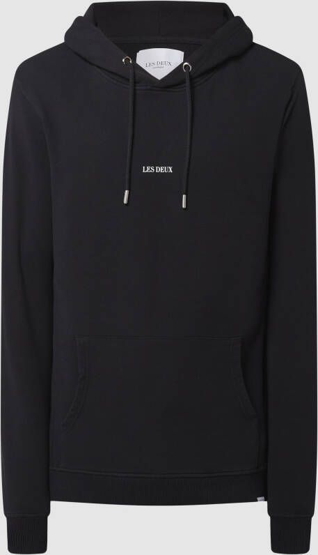Les Deux Lens Hoodie Comfortabele en stijlvolle hoodie Black Heren