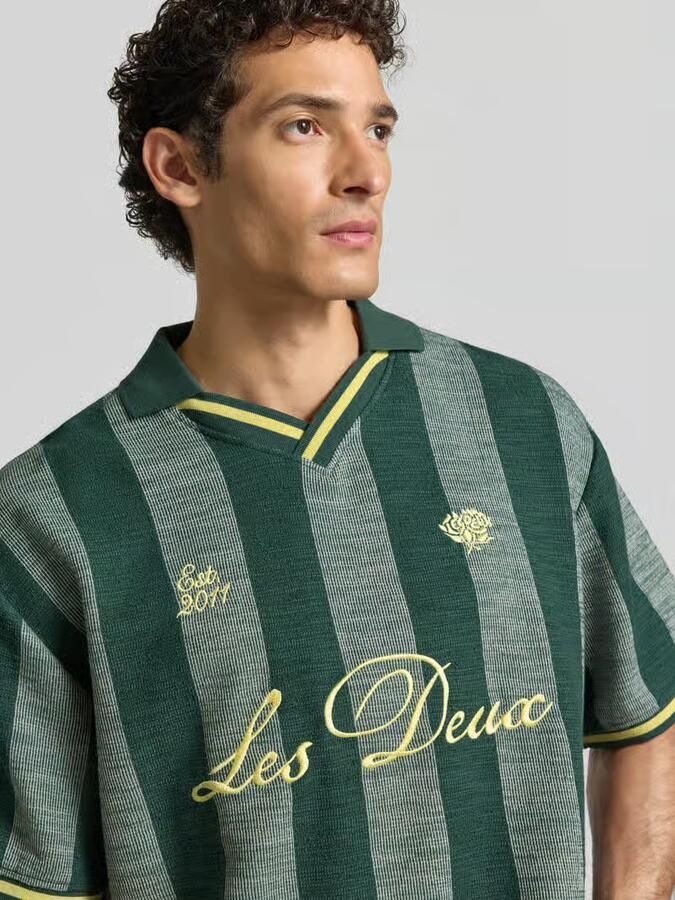 Les Deux loose fit poloshirt met V-hals - Foto 2