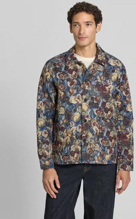 Les Deux Regular Fit overhemdjack in all-over look met kentkraag - Foto 3