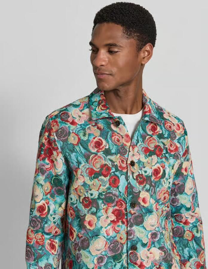 Les Deux regular fit overshirt in all-over look