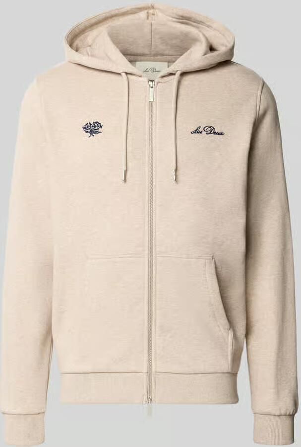 Les Deux Regular fit sweatjack van puur katoen met geborduurd logo