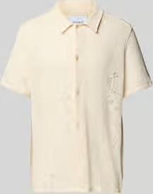 Les Deux Regular fit vrijetijdsoverhemd met broderie anglaise model 'Hector'
